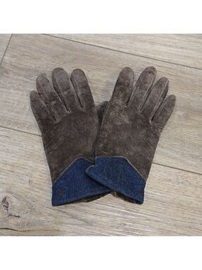 Retro 90's/Y2K Suede And Denim Ralph Lauren Gloves Ralphcore